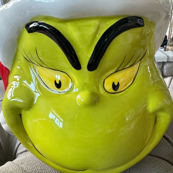 COPY - DR SEUSS THE GRINCH CHRISTMAS HOLIDAY COOKIE JAR NEW - Picture 4 of 7